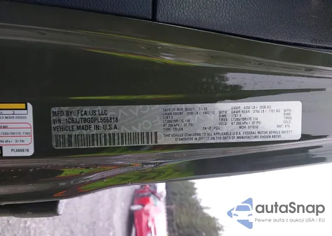 2023 Jeep Gladiator Rubicon 4X4 z USA, uszkodzony, nr VIN 1C6JJTBG0PL566818